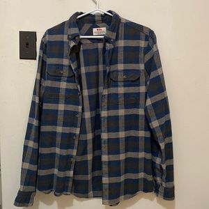 Fjallraven Blue and Brown Plaid Casual Button Down Shirt